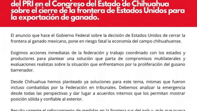 emite-el-gppri-sobre-el-cierre-de-la-frontera-de-eeuu-para-la-exportacion-de-ganado.jpeg Emite el GPPRI sobre el cierre de la frontera de EEUU para la exportación de ganado